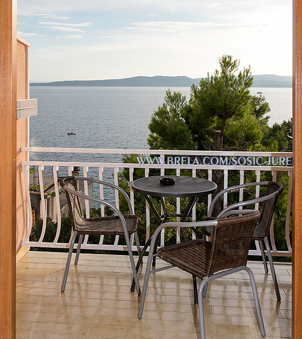 apartments Jure Šoši, Brela - balcony with sea view