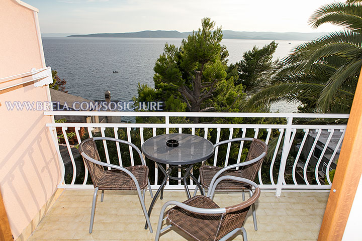 apartments Jure Šoši, Brela - balcony with sea view