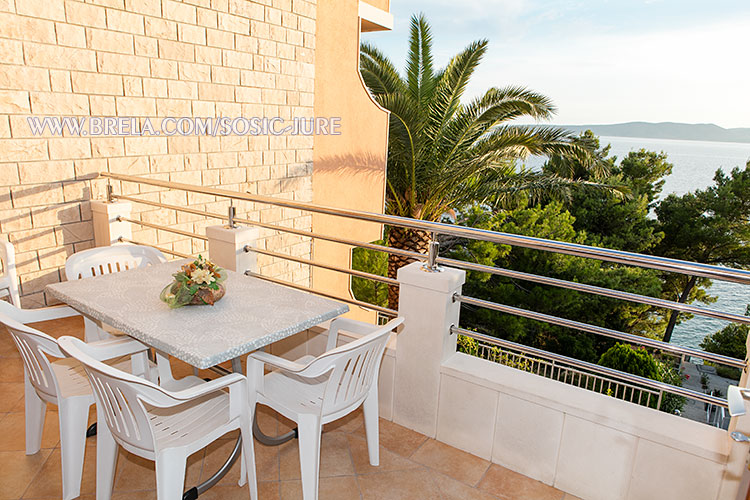 apartments Jure Šoši, Brela - terrace with sea view