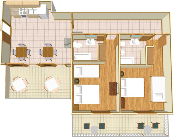 apartments Jure Šoši, Brela - plan