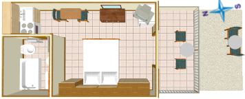 apartments Jure Šošić, Brela - plan