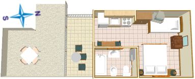 apartments Jure Šošić, Brela - plan