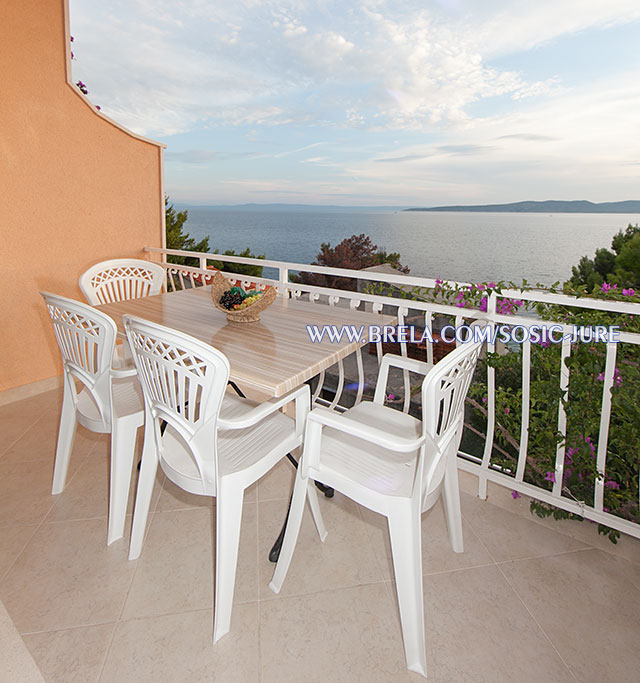 apartments Jure Šošić, Brela - balcony with sea view