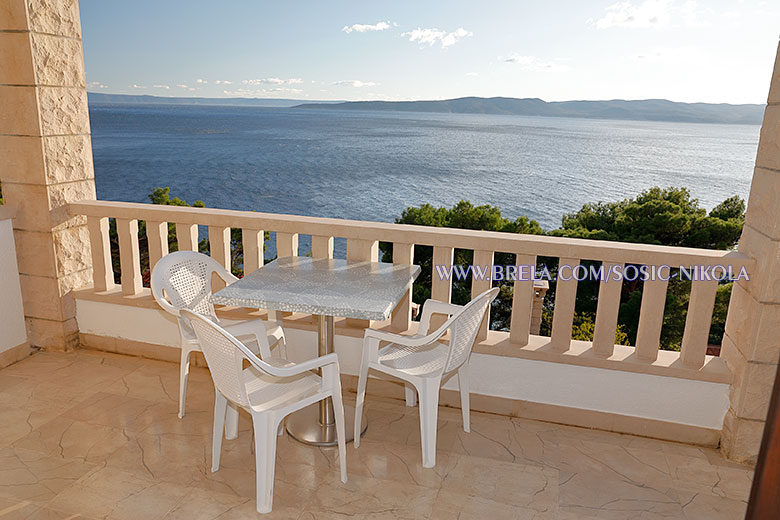 spacious balcony with sea view