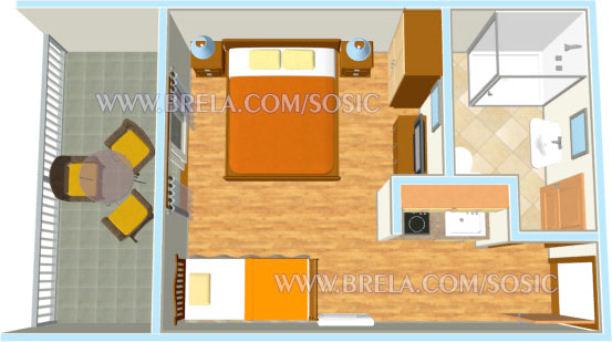 plan of the apartment