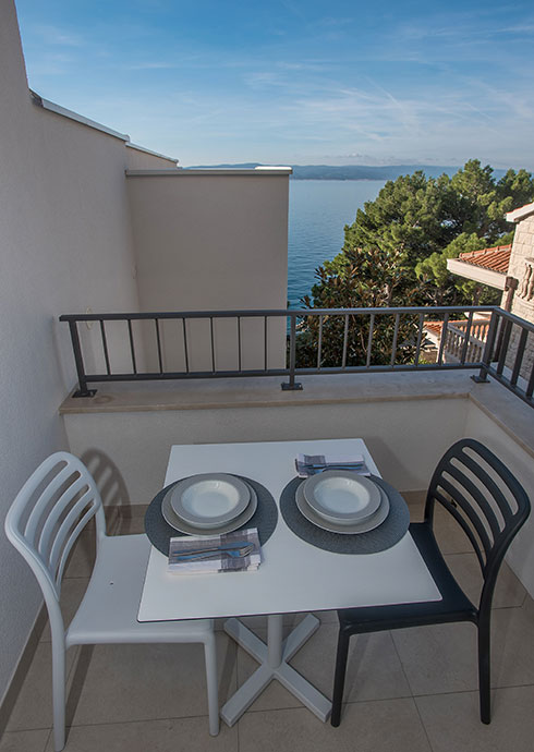 Vila Dalmatia, Brela - balcony with sea view