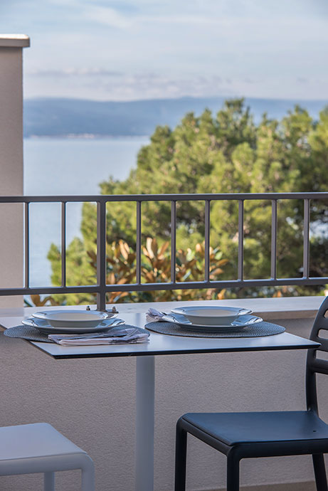 Vila Dalmatia, Brela - balcony with sea view