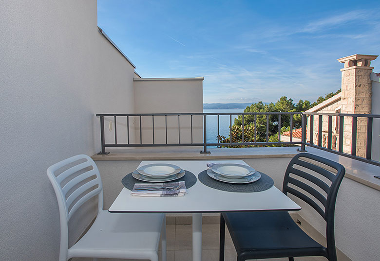 Vila Dalmatia, Brela - balcony with sea view