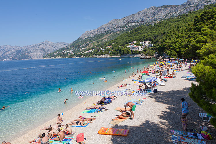 famous Croatian beach in Brela - Punta Rata