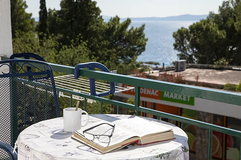 Apartments Stipan, Brela - balcony with seaview