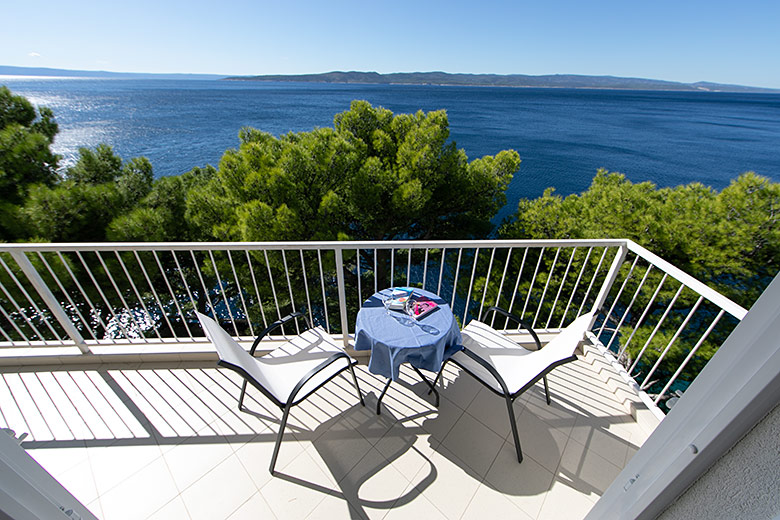 Apartments Villa Sunset, Brela - balcony with seaview