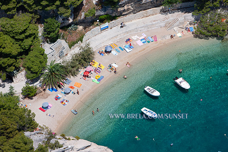 beach Podrače, aerial view