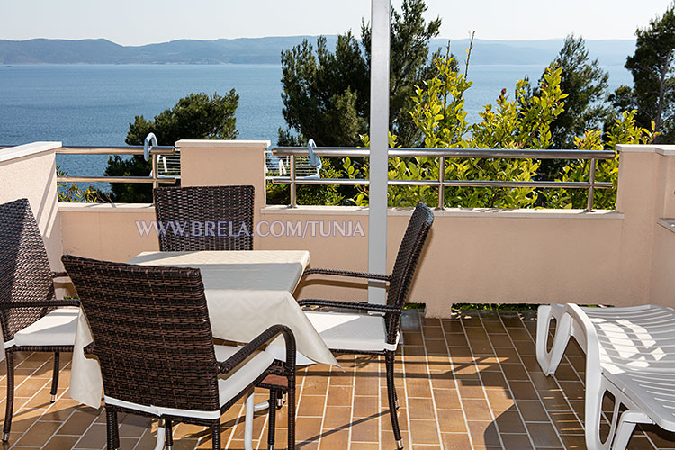 apartments Tunja, Brela - sea view from terrace