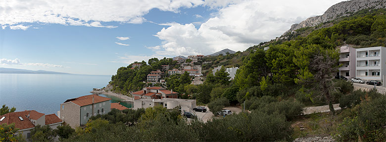 Apartments Vale - Brela, panorama from house to sea