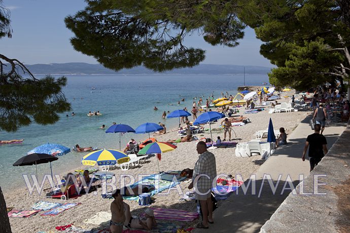 Beach in Brela, summer time