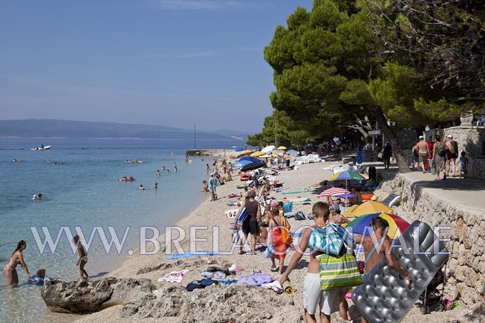 Beach in Brela, summer time