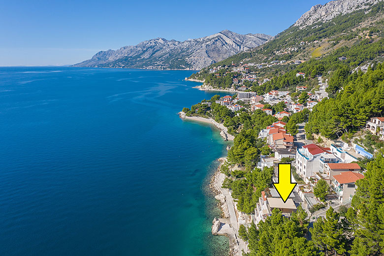 apartments Vanja, Brela - aerial view