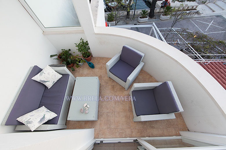 apartments Vera, Brela - balcony, top view