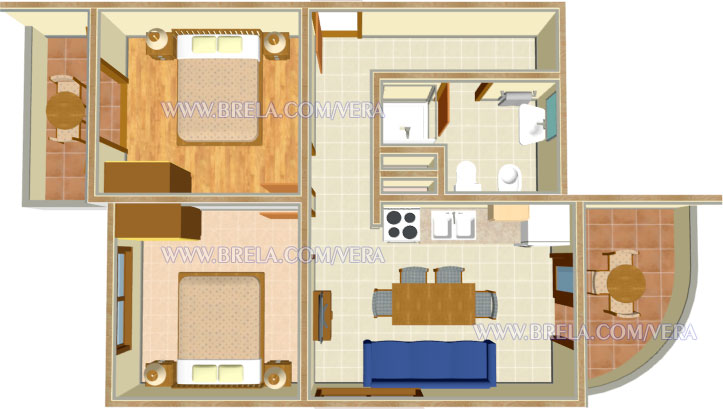 apartments Vera, Brela - plan