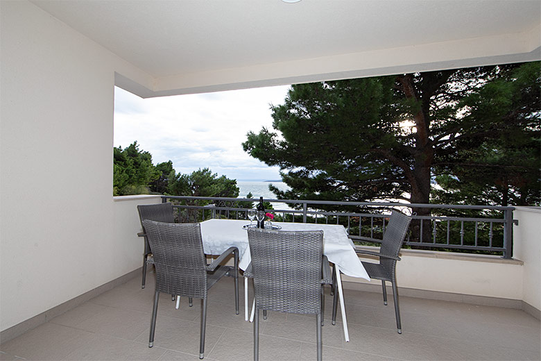 Apartments Vice, Brela - balcony with seaview