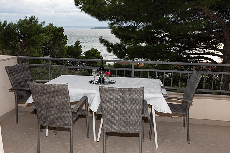 Apartments Vice, Brela - balcony with seaview