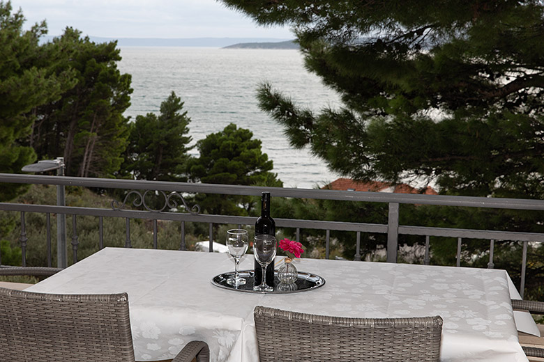 Apartments Vice, Brela - balcony with seaview