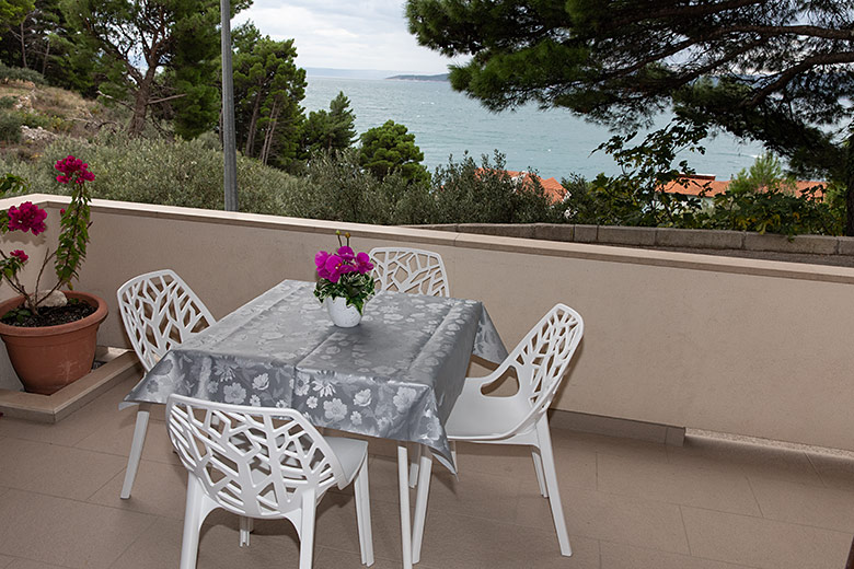 Apartments Vice, Brela - balcony with seaview