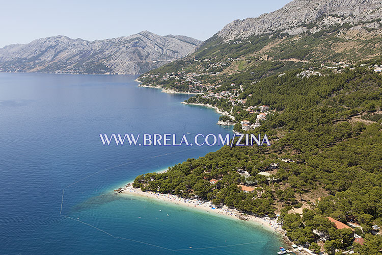 aerial panorama of Brela